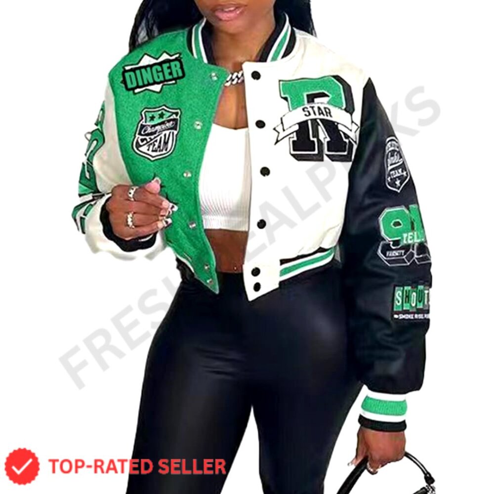 Varsity Jacket Button Down Shirt Lightweight Wind… - image 1